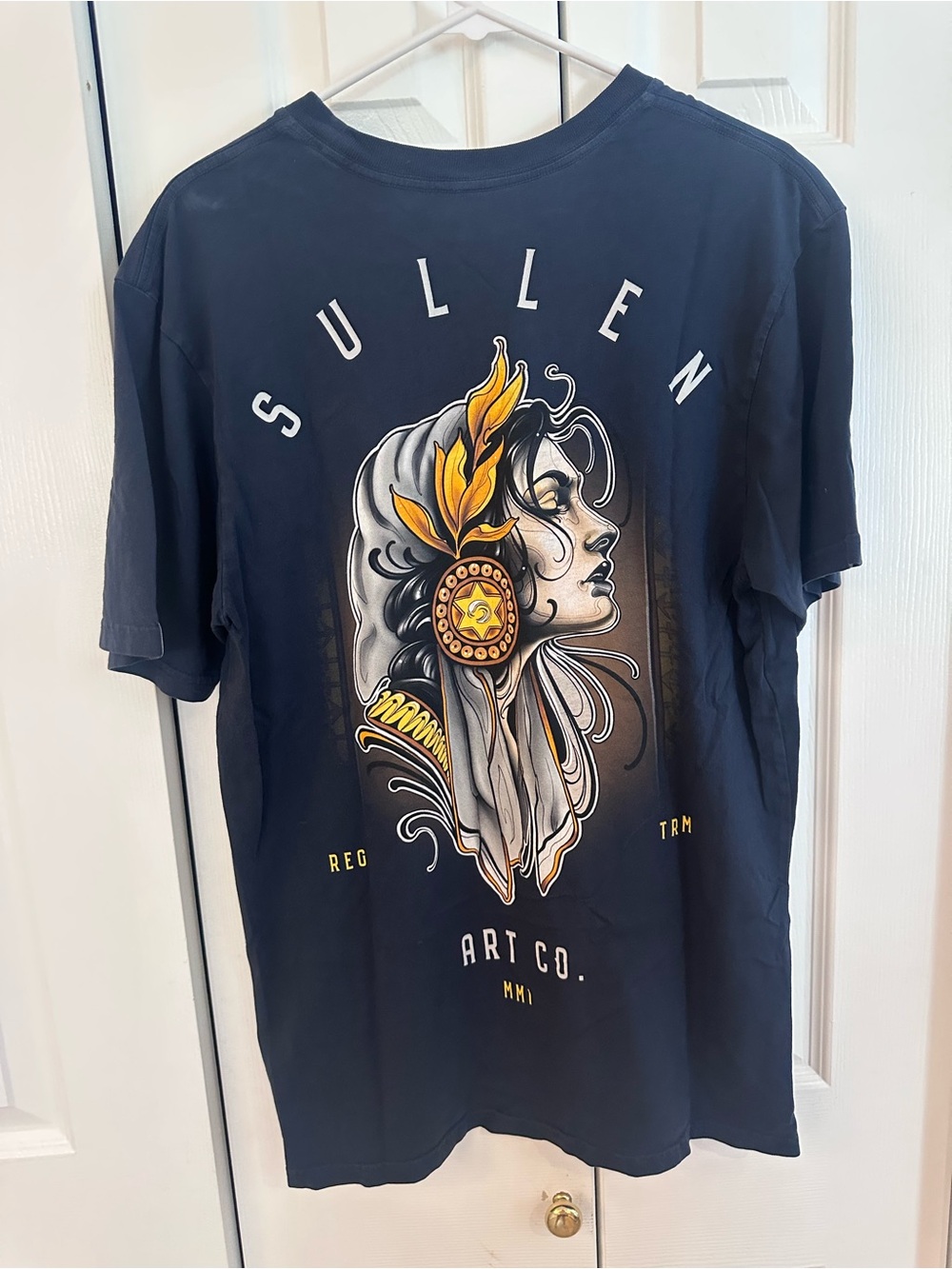 Sullen Art Co. Men's Graphic Tee - Navy with Yellow Accent